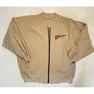 Vintage 90s‎ Quitman Windbreaker CTAM Jacket XL Khaki Media Cable Retro USA Rare